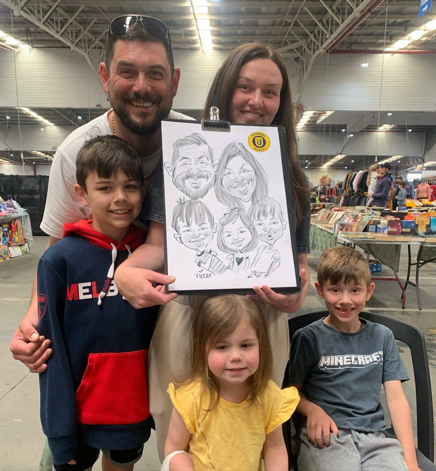 Viccas Cartoonist at Back at Pipeworks | Pipeworks Market