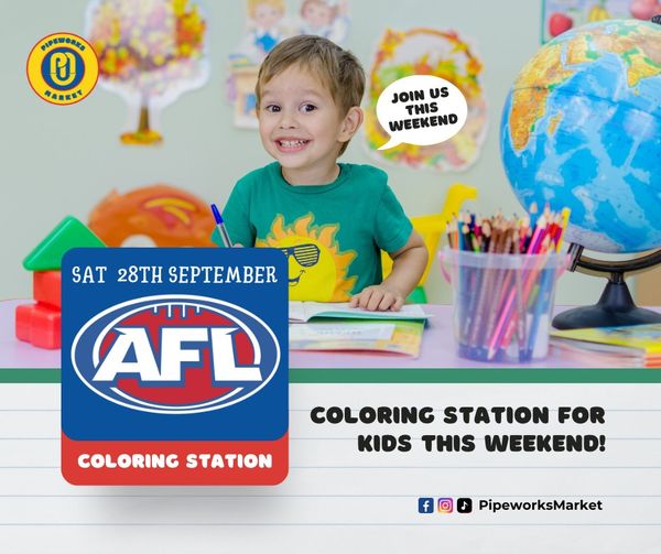 AFL Coloring Station for Kids this Saturday, 28th of September