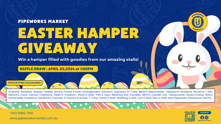 Easter Hamper Giveaway at Pipeworks Market!